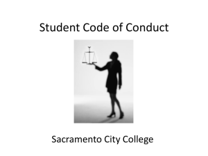 Student Code of Conduct - Sacramento City College