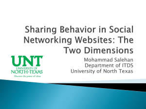 The Sharing Behavior in Social Networking Sites
