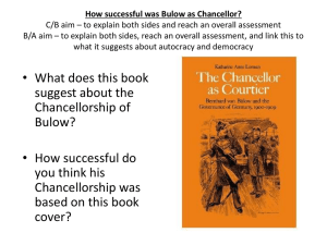 How successful was Bulow as Chancellor? C