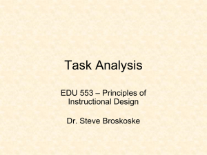 Task Analysis.