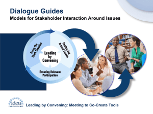Dialogue Guides - IDEA Partnership