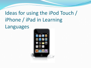 Ideas for using the iPod Touch - ouiki