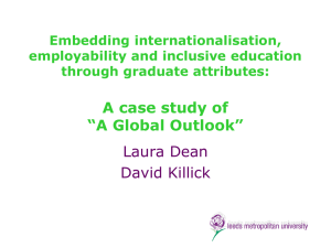 Embedding internationalisation, employability and inclusive