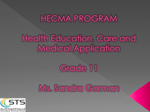 HECMA PROGRAM Health Education, Care for