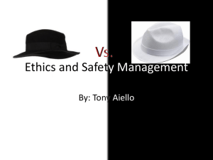 Ethics and Safety Management