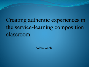 Creating authentic experiences in the service-learning