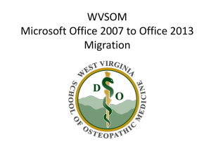 Microsoft Office 2007 to 2013 Migration
