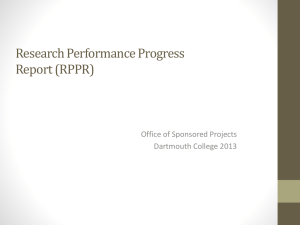 Research Performance Progress Report (RPPR)