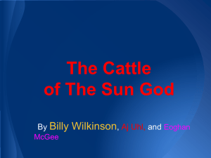 The Cattle of The Sun God