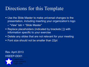 Concept and Objectives Meeting Presentation Template