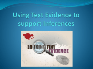 Using Text Evidence to Support Inferences