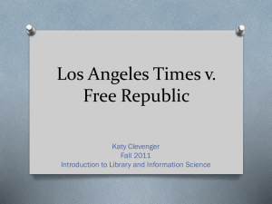 Los Angeles Times v. Free Republic - UCA-6320-LIBM
