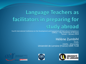 Language Teachers as facilitators in preparing for study