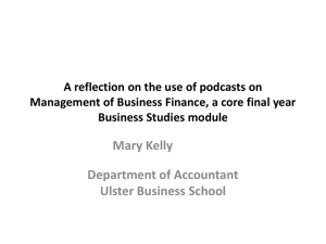 A reflection on the use of podcast on Management of