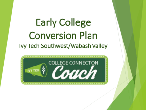 College Connection Coach Model ~ Southwest/Wabash Valley