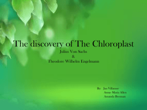 The discovery of The Chloroplast Julius Von