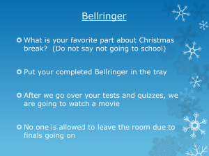Bellringer - West Clark Community Schools