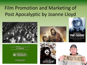 Film Promotion and Marketing of Post Apocalyptic