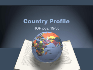 Country Profile - Handout Packet (HOP)