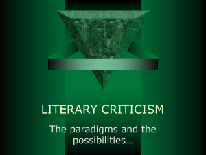 literary criticism - Erciyes University