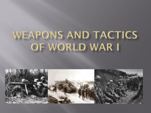 Weapons and Tactics of World War I