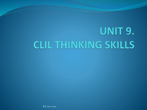 unit 9 -clil thinking skills - clil