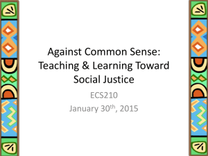 Against Common Sense Introduction ECS210