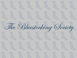 The Bluestocking Society Powerpoint