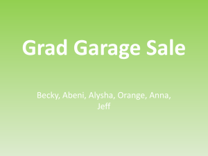 Grad Garage Sale - Sardis Secondary Students