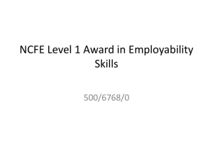 Award in Employability skills Business and Customer