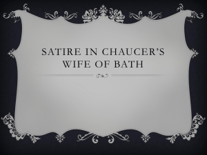 Is the Wife of Bath an object of satire or an instrument of it?