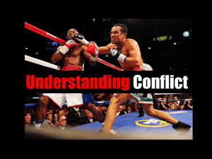 An external conflict is.