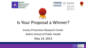 Is Your Grant a Winner? - Rollins School of Public Health