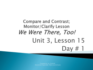 WWTT Compare and Contrast Power Point
