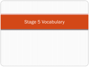 Stage 5 Vocabulary