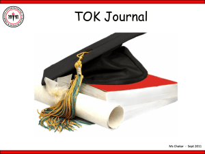 NC - TOK Journal - TOK-eisj