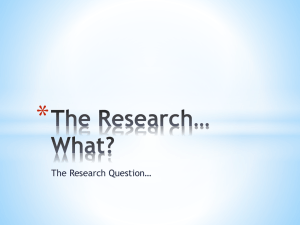 The Research Question