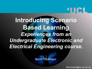 Design and Implementation of Scenario Based Learning in