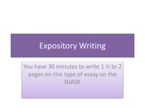 Grade 7 – Expository Writing