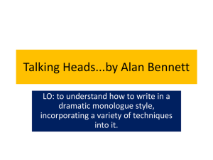 Talking Heads...by Alan Bennett