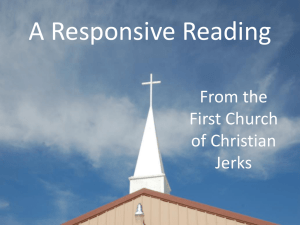 A Responsive Reading - the writings of David Drury