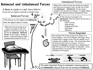 Reading: Balanced/Unbalanced Forces