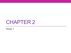 Chapter 2 Week 1