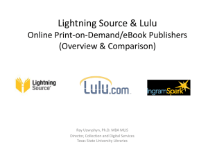 Online Print-on-Demand/eBook Publishers