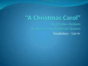 Christmas Carol Vocab. - Garnet Valley School District