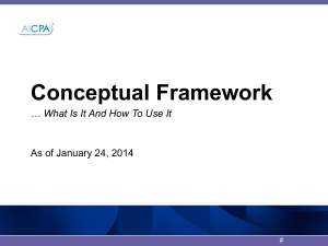 AICPA Conceptual Framework Approach and Case Study