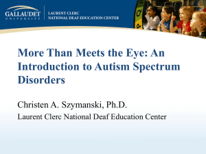 Than Meets the Eye: An Introduction to Autism Spectrum Disorders