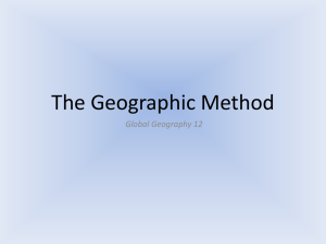 The Geographic Method