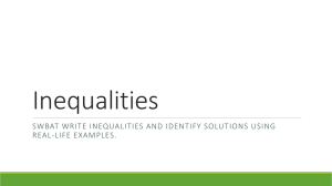 Inequalities - rileyfdalton