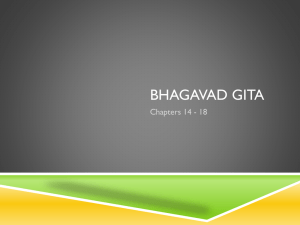 Bhagavad Gita – Chapters 14 through 18 discussion